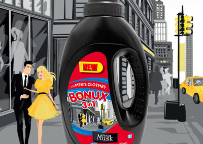 Течен детергент Bonux 3in1 Vibrant Musk
