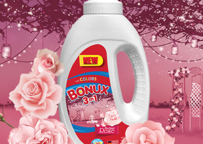 Bonux 3in1 Radiant Rose, течен детергент