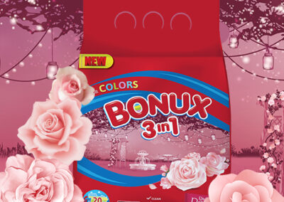 Bonux 3in1 Radiant Rose, прашок